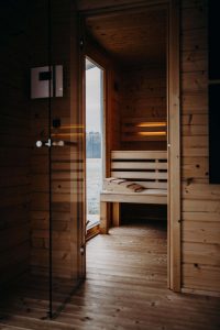 Sauna mit Beleuchtung