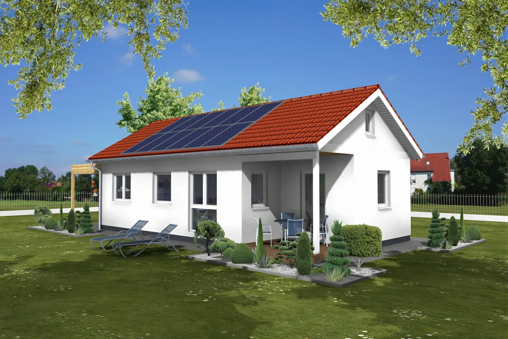 Holzrahmenbau mit Photovoltaik