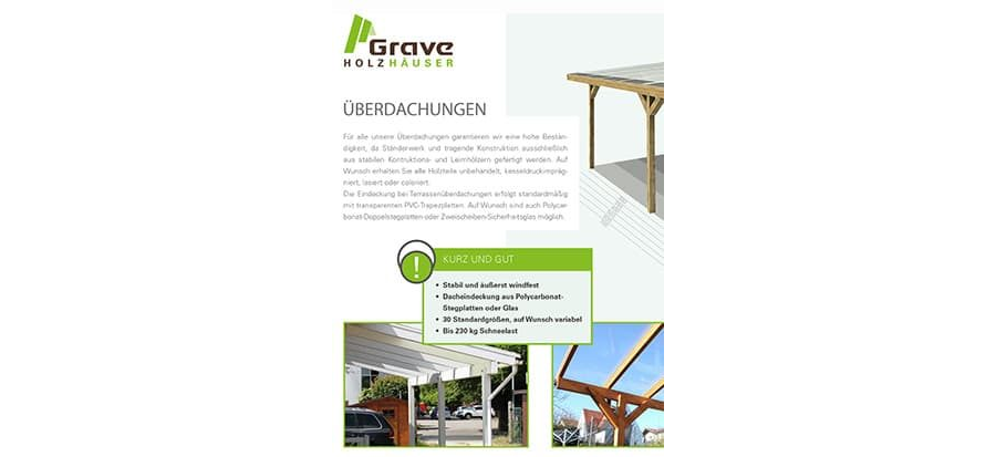 Flyer Überdachungen